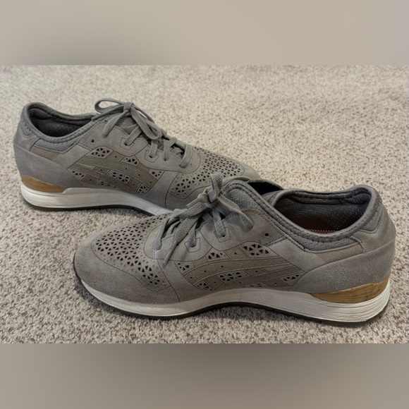 Men’s Asics Gel Lyte III Laser Cut Suede Gray Running Athletic Shoes